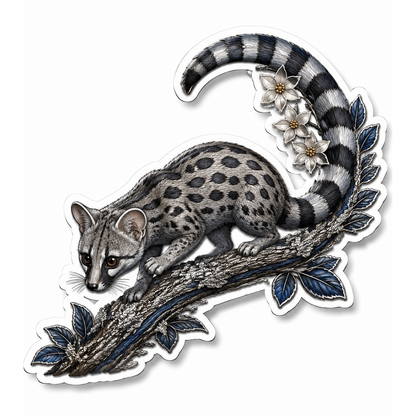 Common Genet Starlit Branch Prowl Vinyl Sticker Decal