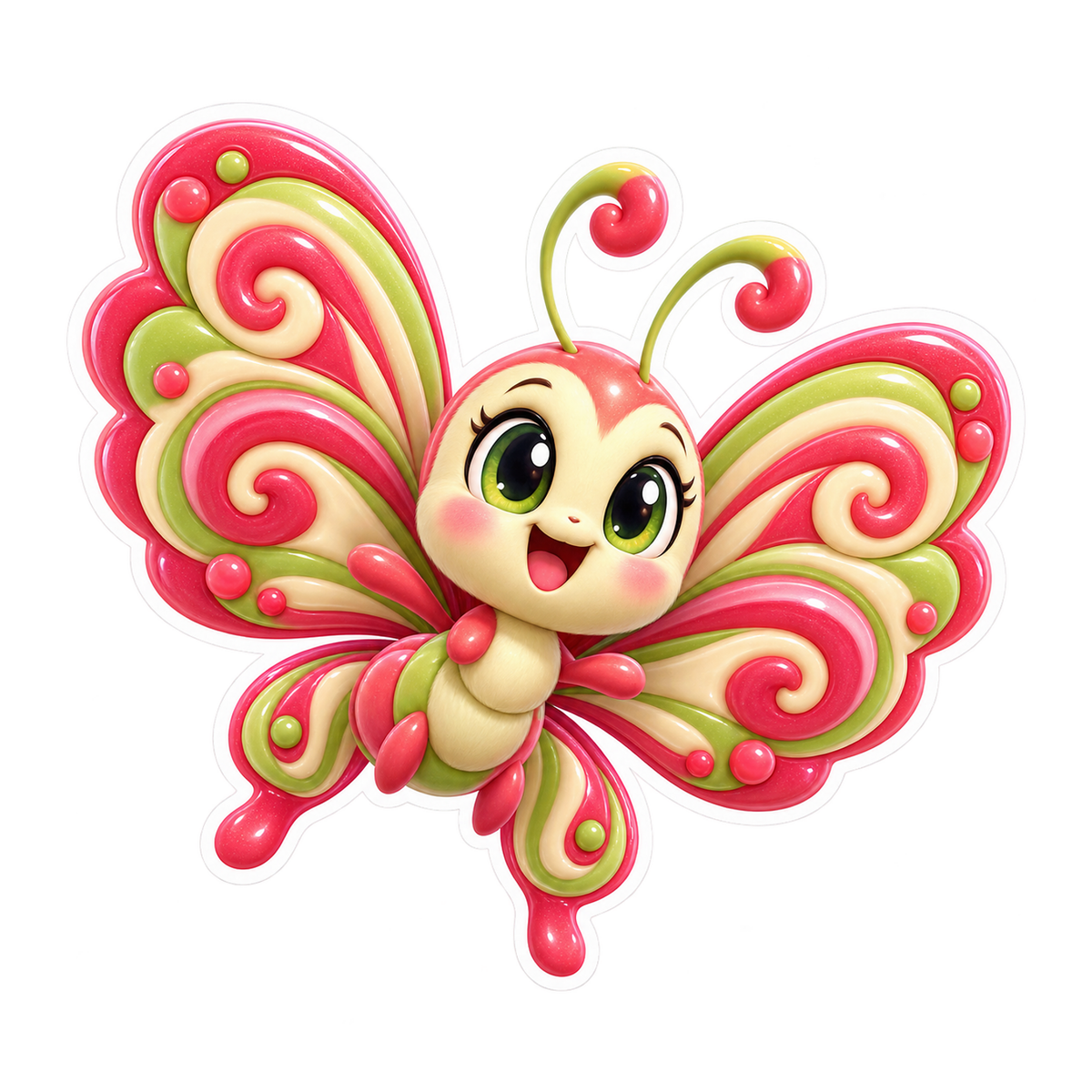 Taffy Swirl Cheer Vinyl Sticker Decal