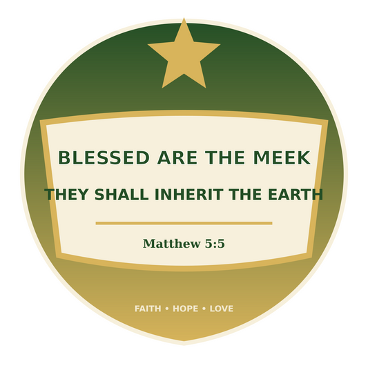 Blessed Are the Meek Matthew 5:5 Bible Quote Vinyl Sticker Decal