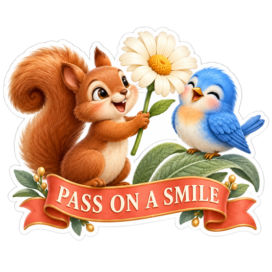 Pass On A Smile Vinyl Sticker Decal