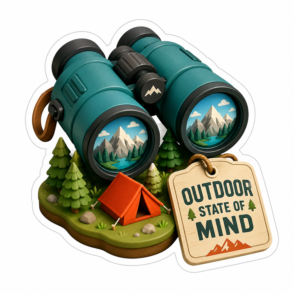 Outdoor State Of Mind Vinyl Sticker Decal