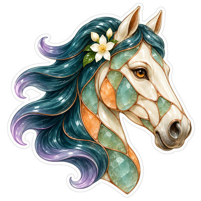 Horse Head Turned Right Vinyl Sticker Decal