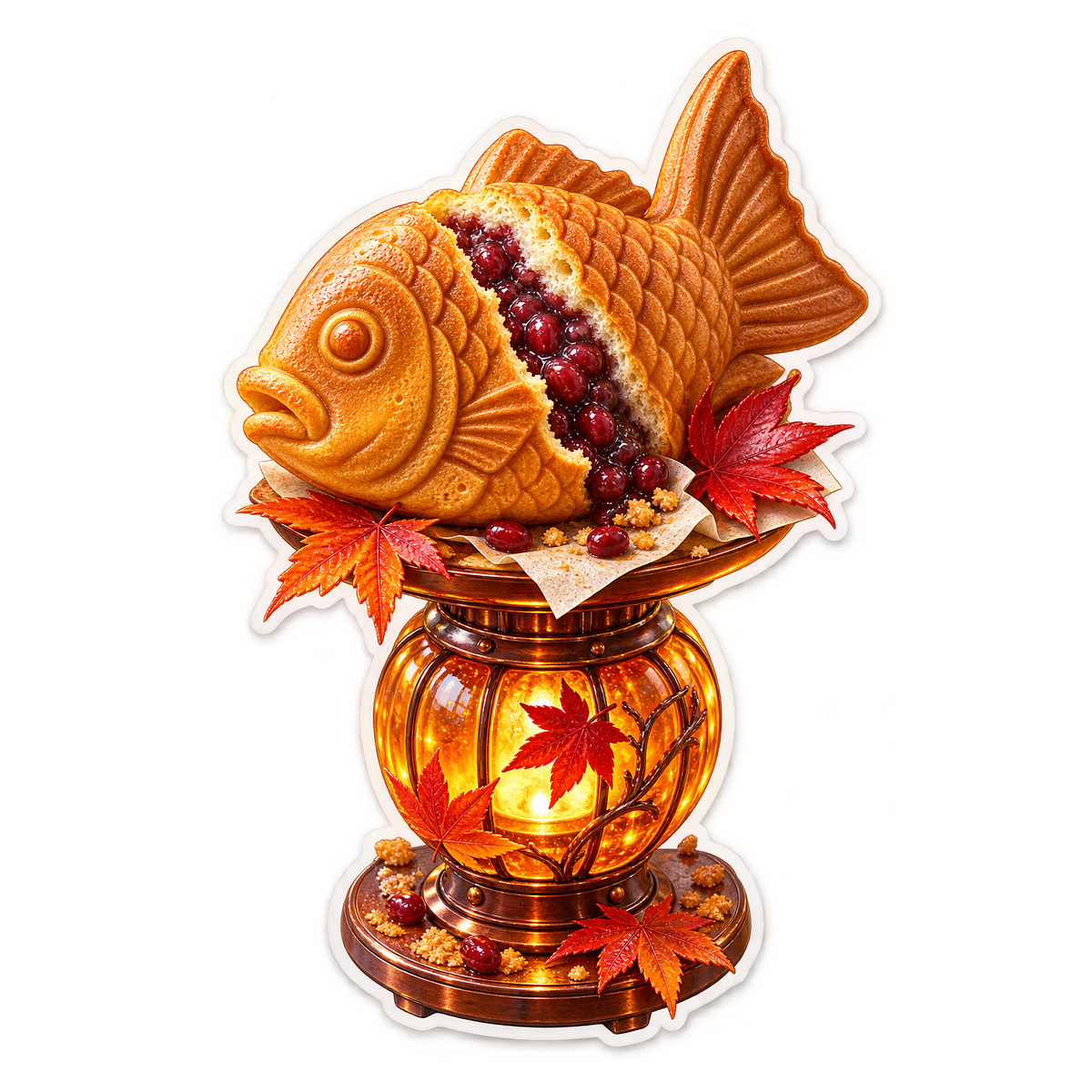 Taiyaki Amber Pedestal Vinyl Sticker Decal
