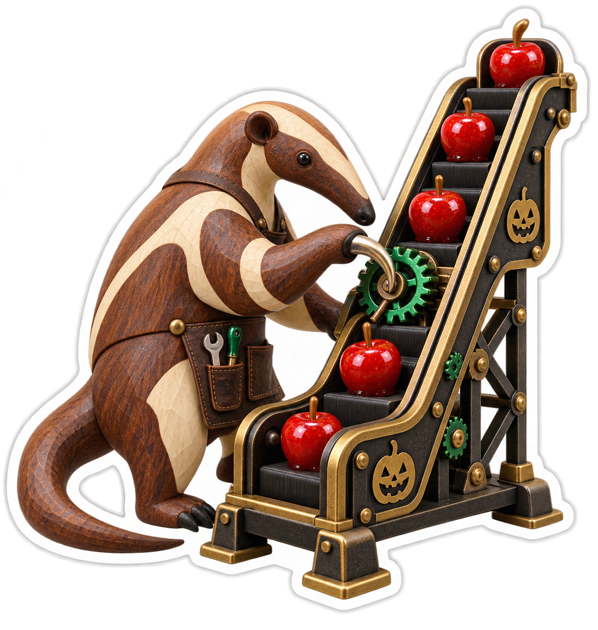 Rosewood Tamandua Candy Apple Escalator Mechanic Vinyl Sticker Decal