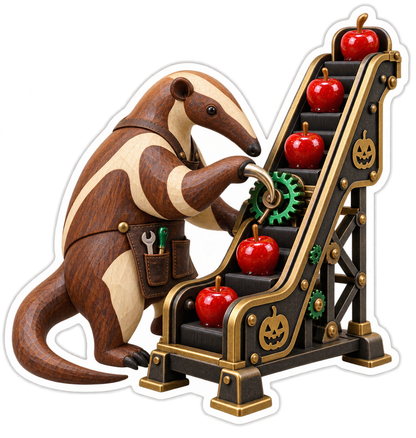 Rosewood Tamandua Candy Apple Escalator Mechanic Vinyl Sticker Decal
