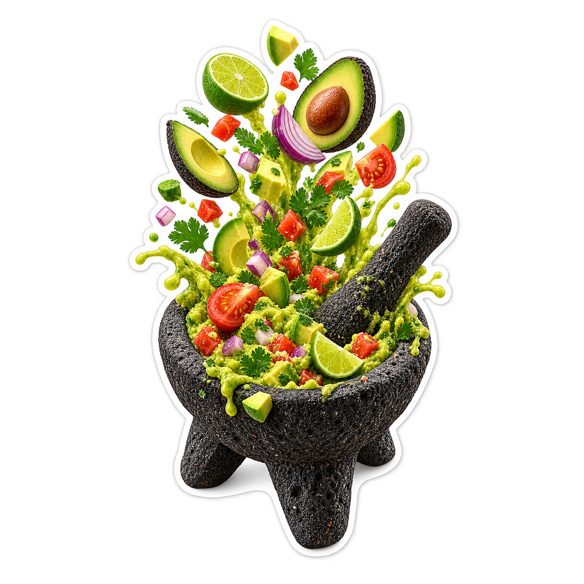 Guacamole Basalt Fountain Vinyl Sticker Decal