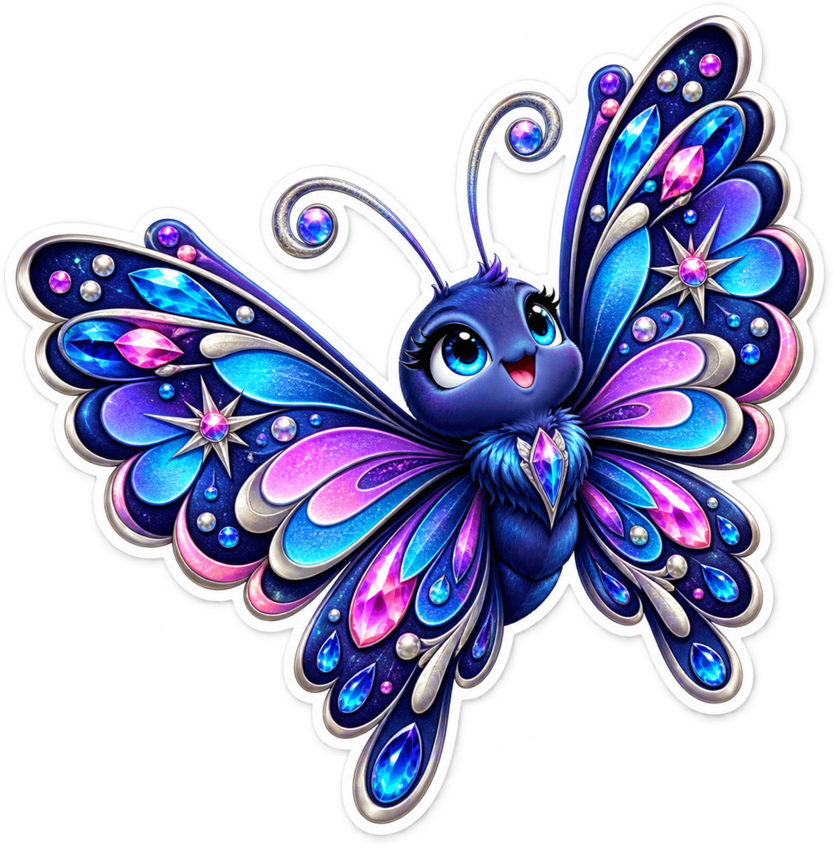Midnight Galaxy Butterfly Vinyl Sticker Decal