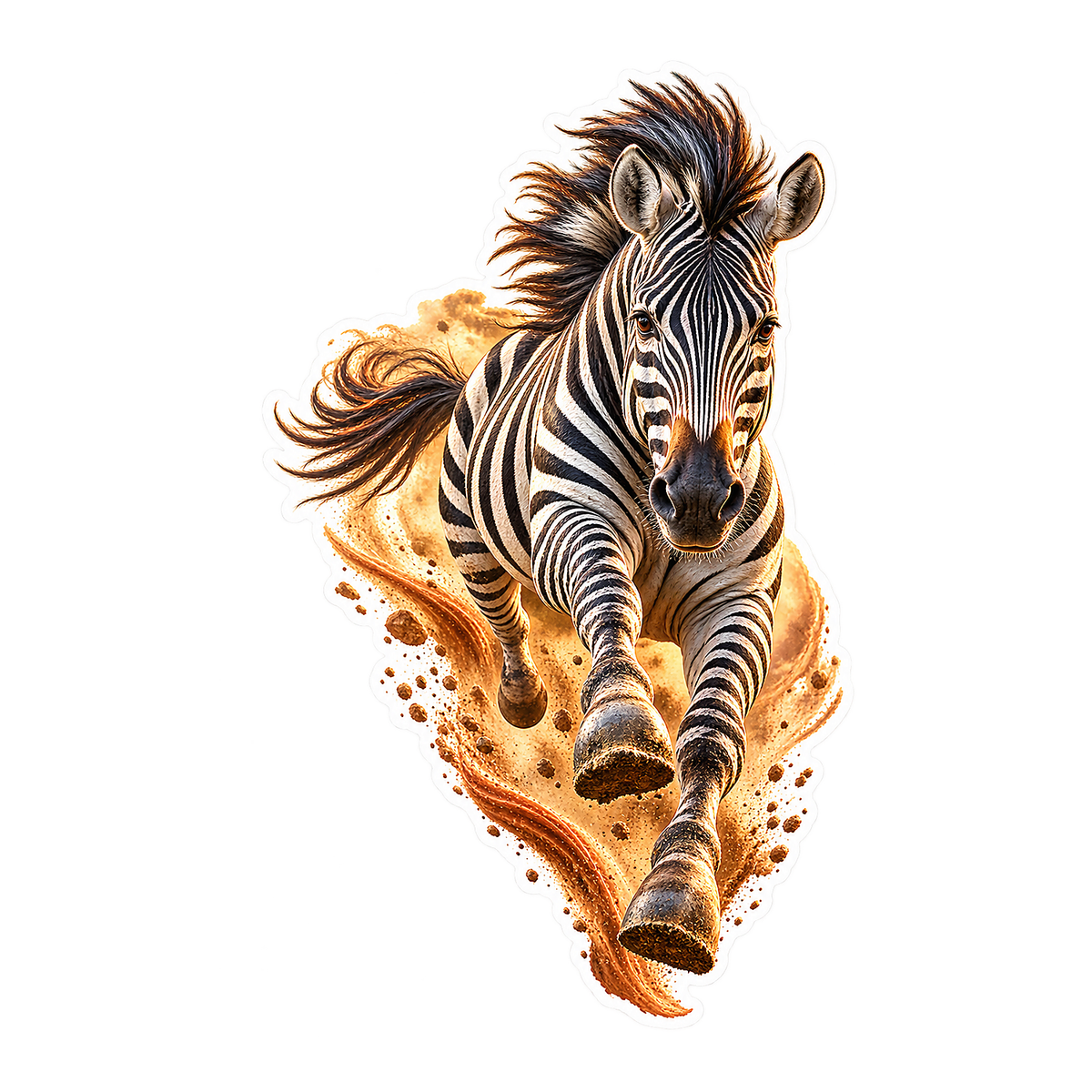 Zebra Dust Gallop Vinyl Sticker Decal