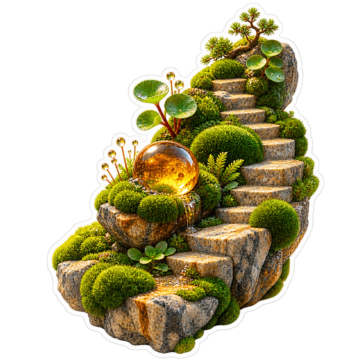Cushion Moss Amber Staircase Vinyl Sticker Decal