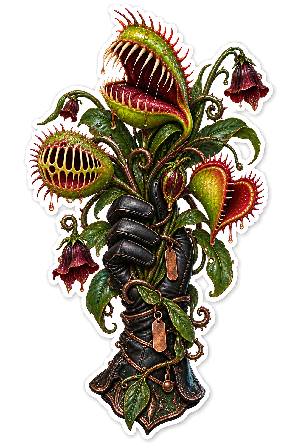 Carnivorous Conservatory Glove Vinyl Sticker Decal