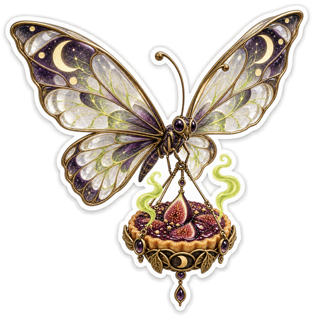 Stained Resin Glasswing Butterfly Poison Fig Tart Vinyl Sticker Decal