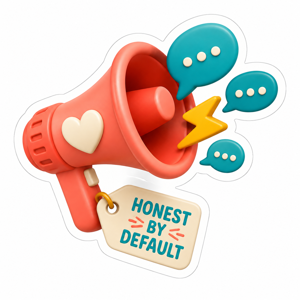 Honest By Default Vinyl Sticker Decal