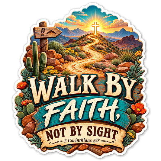 Walk By Faith 2 Corinthians 5 7 Vinyl Sticker Decal
