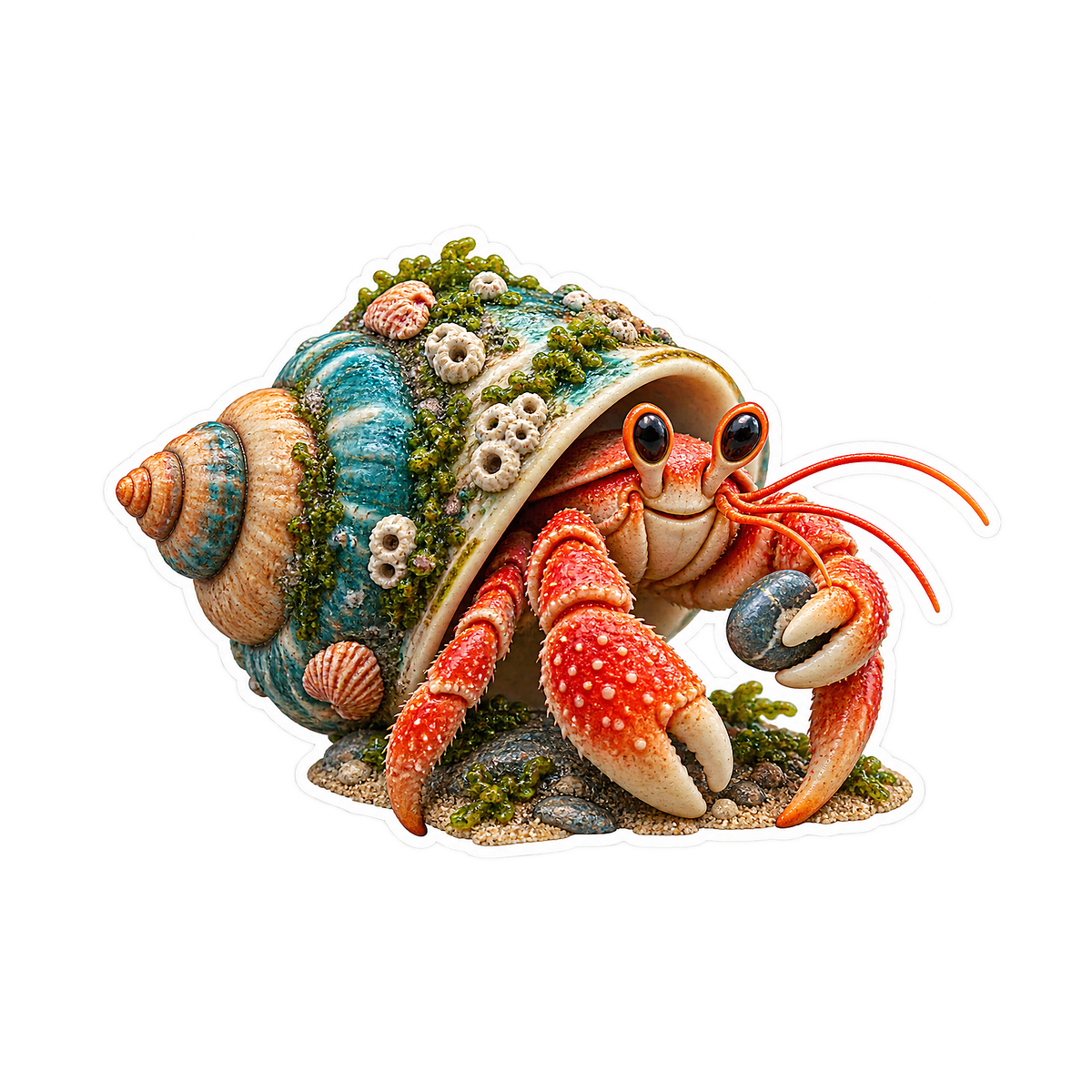 Hermit Crab Shell Garden Vinyl Sticker Decal