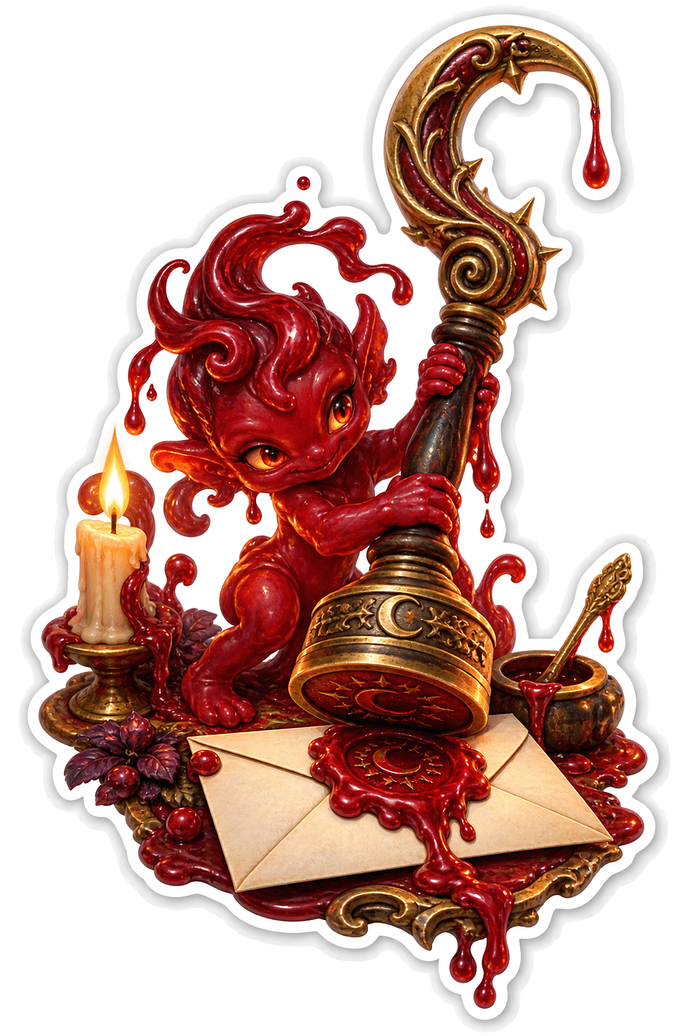 Wax Seal Homunculus Vinyl Sticker Decal