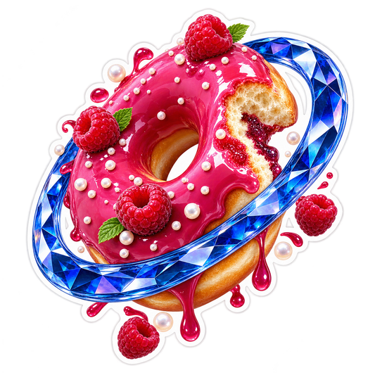 Doughnut Sapphire Halo Vinyl Sticker Decal