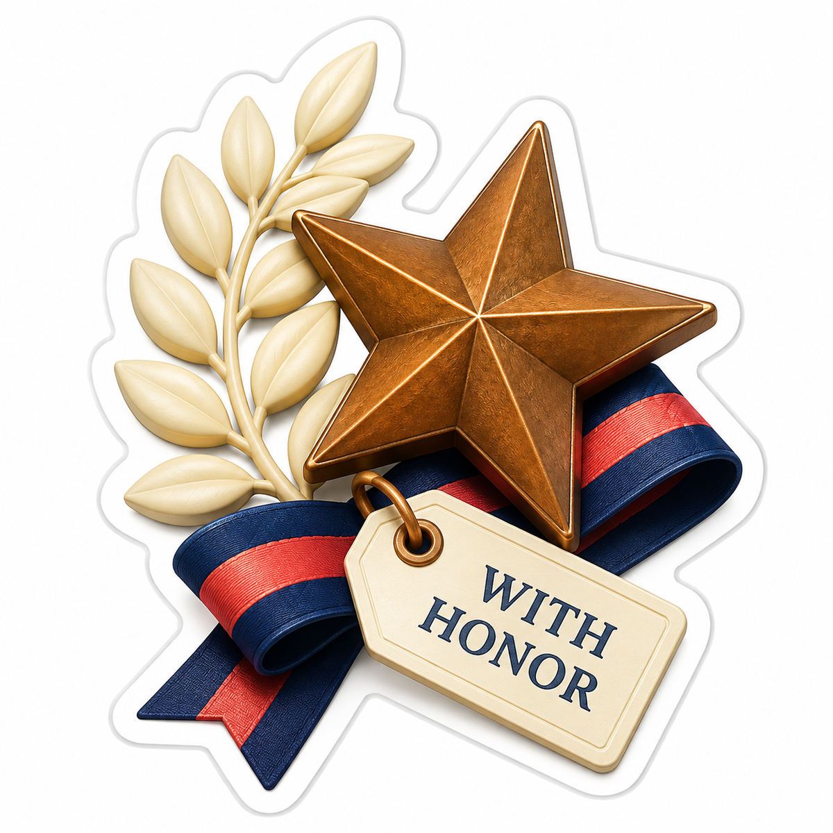 With Honor Vinyl Sticker Decal