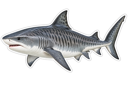 Tiger Shark Vinyl Sticker Decal