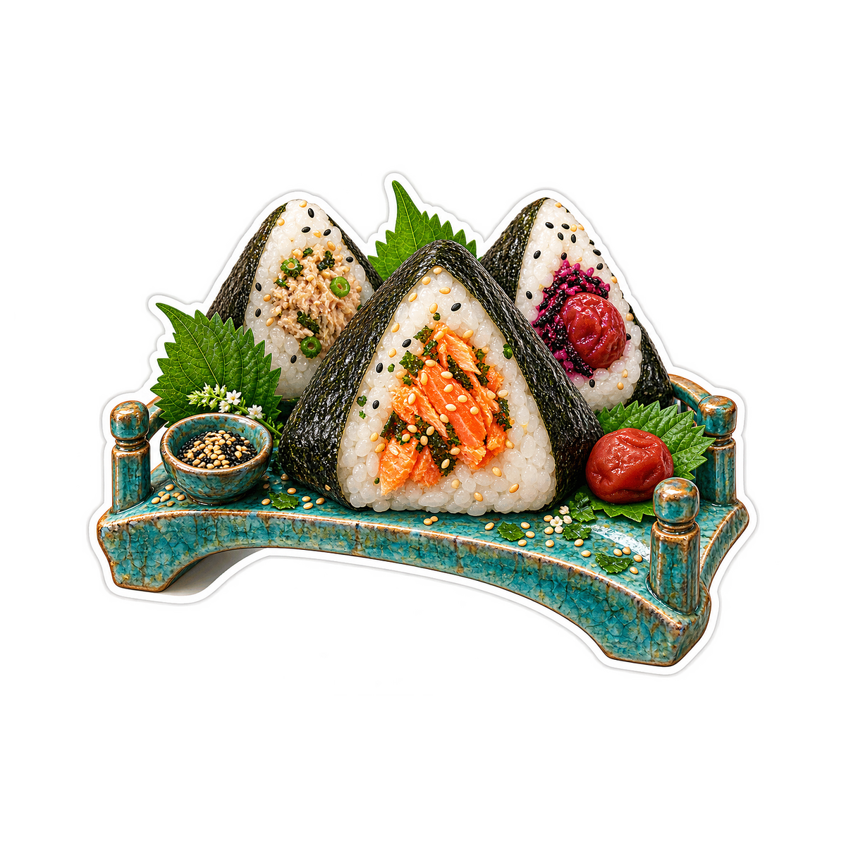 Onigiri Turquoise Mountain Vinyl Sticker Decal