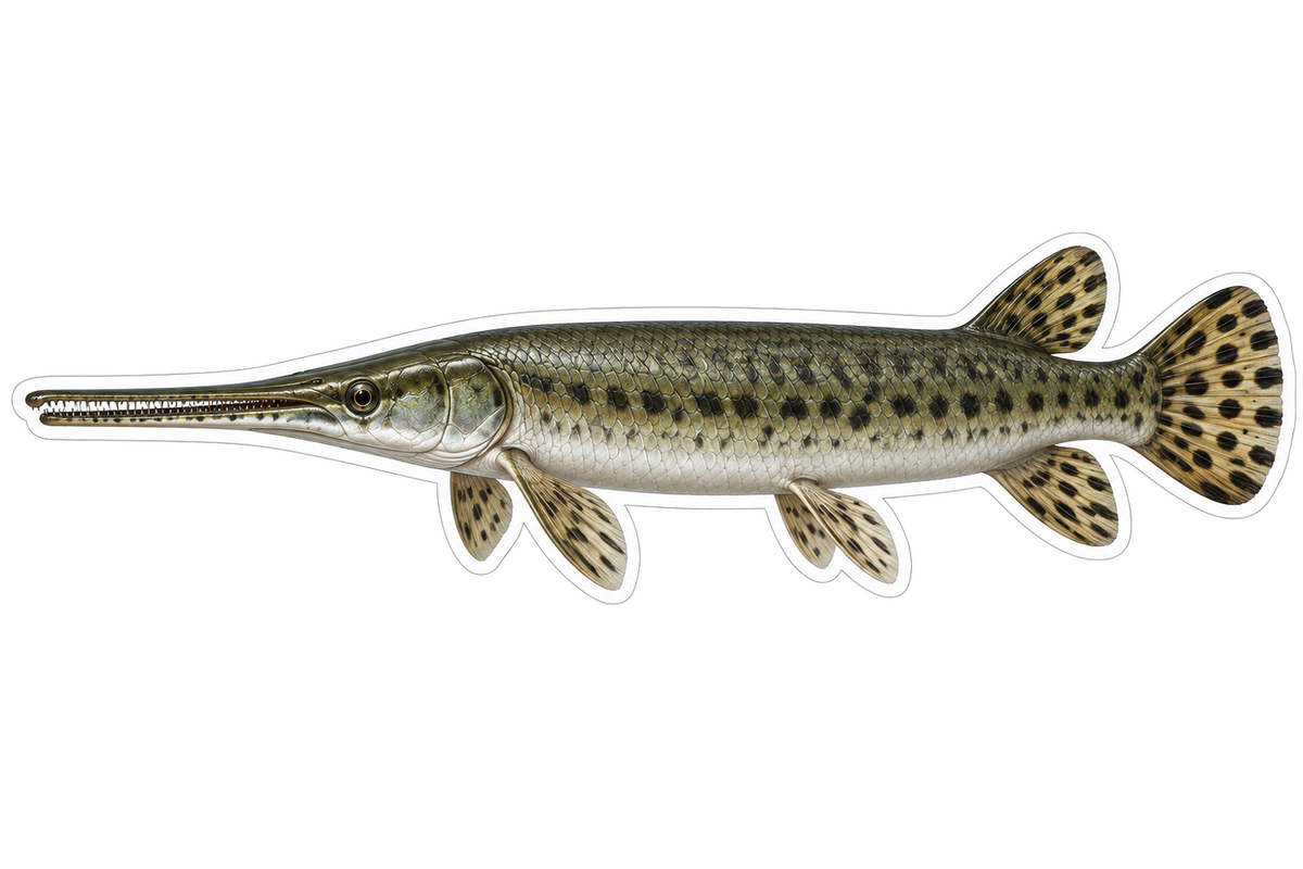 Longnose Gar Vinyl Sticker Decal