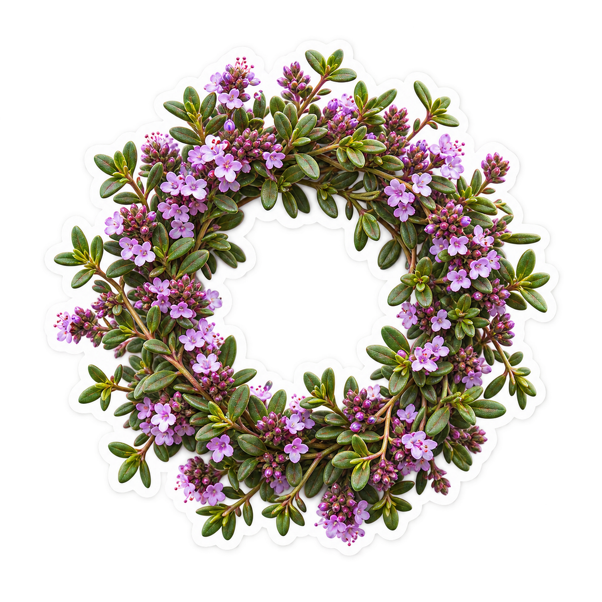 Thyme Clockwork Wreath Vinyl Sticker Decal