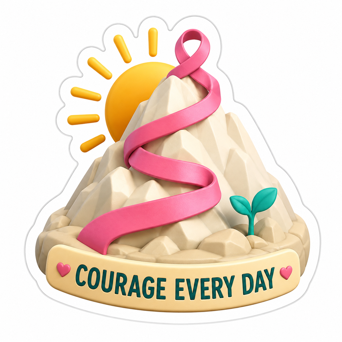 Courage Every Day Vinyl Sticker Decal