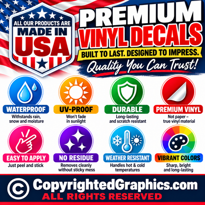 Vinyl sticker features and care