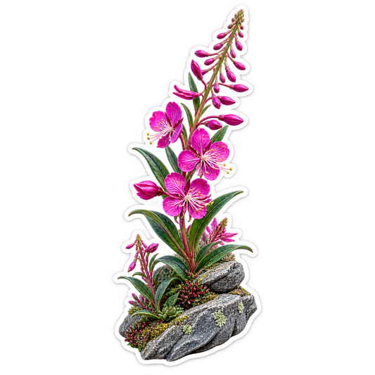 Fireweed Mountain Ascent Vinyl Sticker Decal